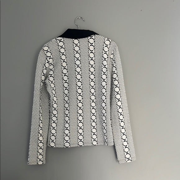 Ravel Black and White Blazer with Bold Monogram Pattern - Picture 8 of 8